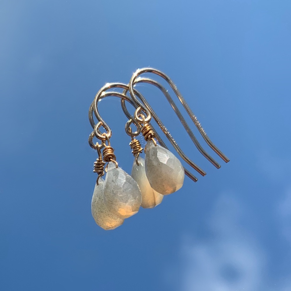 labradorite teardrop earrings